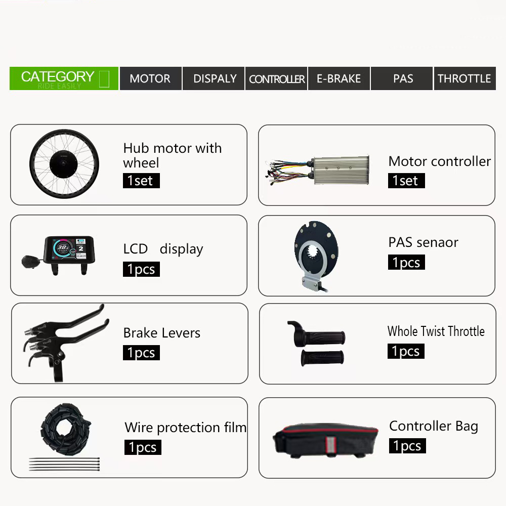 Kit de Conversión para Bicicle - Ebike Conversion Kit 72V 3000W reseña y precio