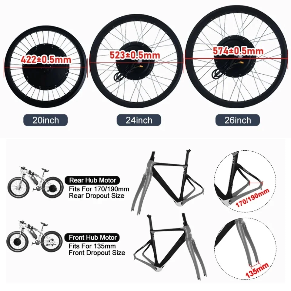 Kit de conversión para bicicle - Fat Tire Ebike Conversion Kit 2000W reseña y precio